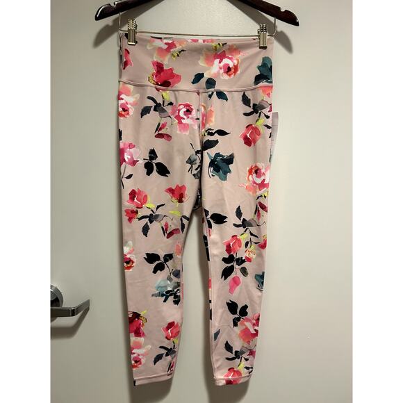Athleta Elation 7/8 Painted Flower High Rise Leggings Size Small - Picture 4 of 11